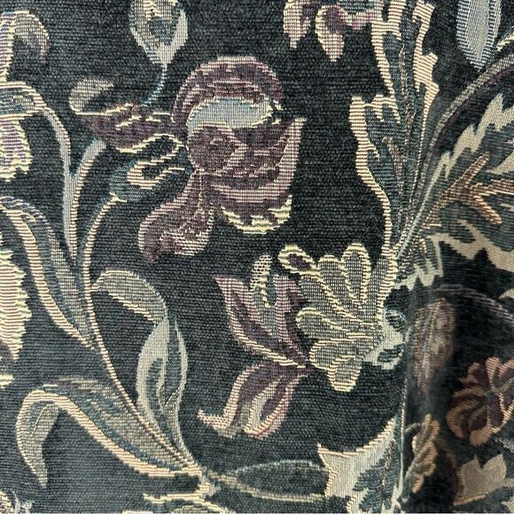 Coldwater creek green tapestry, printed long sleeve button up jacket coat Sz L - Picture 6 of 10